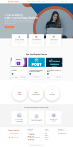 Education website design