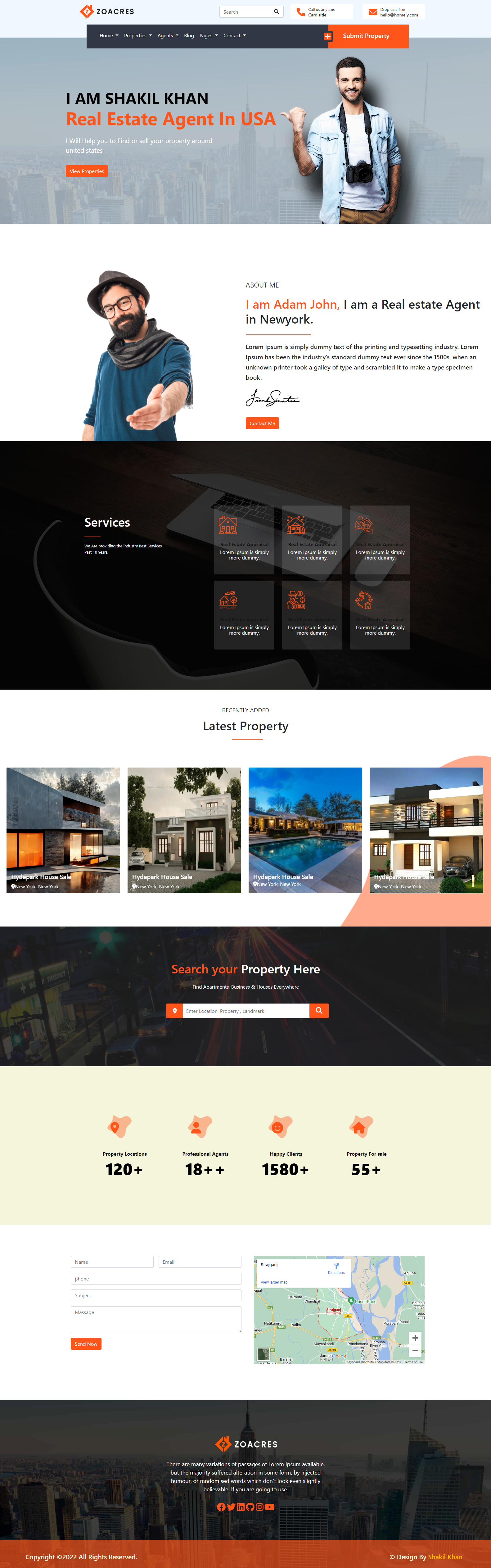 Real estate website design